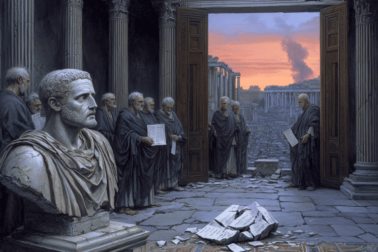 Senators Arguing Rome Rome Burned, Emperors Died. But The Senate Kept Meeting